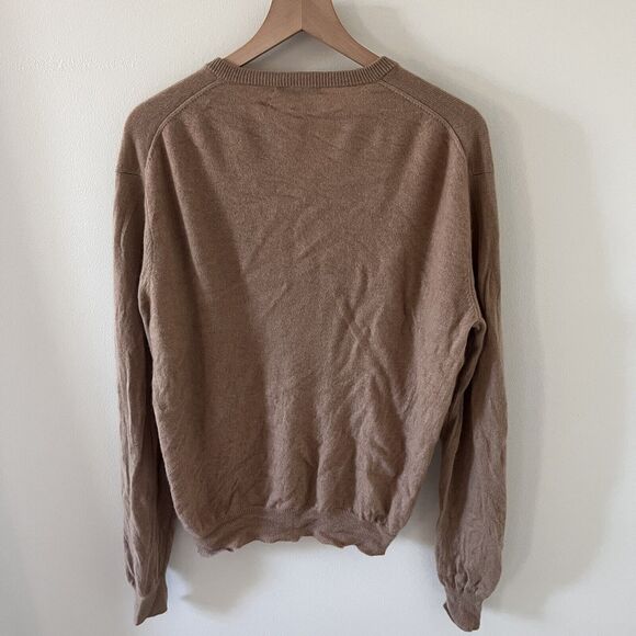 Estate Cashmere Club Room 2-Ply 100% Cashmere Beige Men's Sweater - Medium - Picture 3 of 4